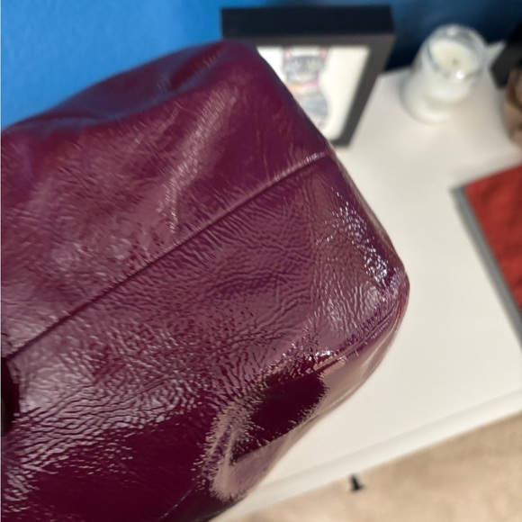 COACH SOHO EUC Patent Leather Burgundy/wine/plum double handle Shoulder Bag - Picture 16 of 17